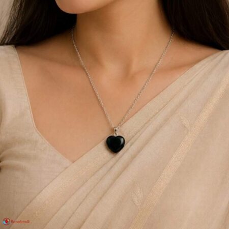 Black Tourmaline Heart Shape Pendant