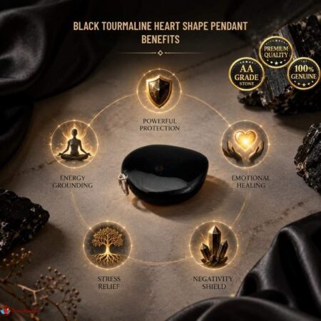Black Tourmaline Heart Shape Pendant