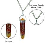 Carnelian 7 Chakra Pencil Pendant