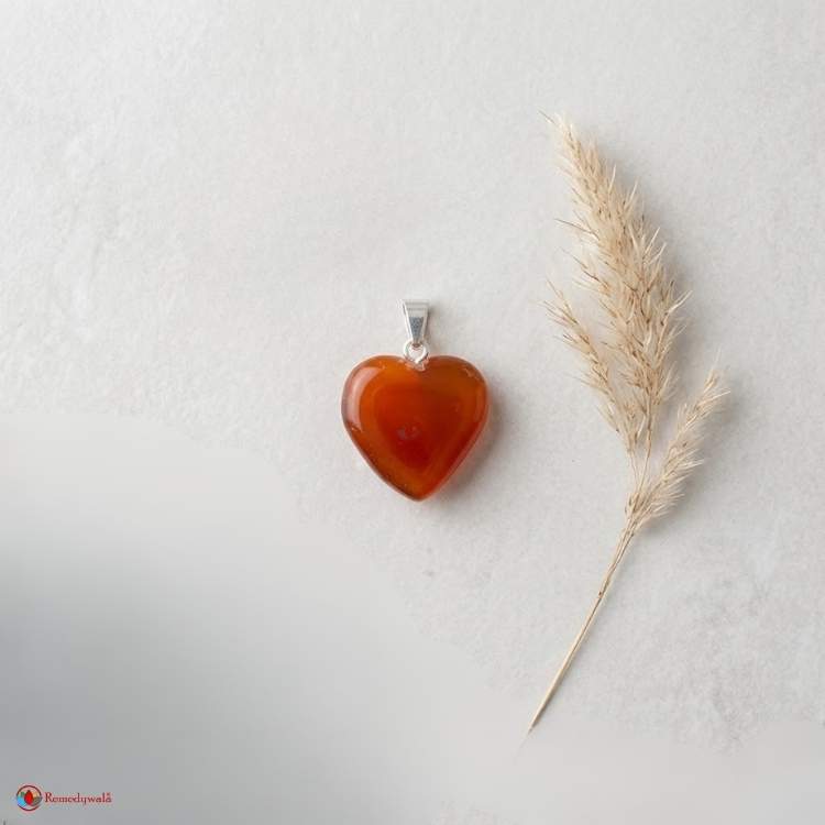 Carnelian Heart Shape Pendant