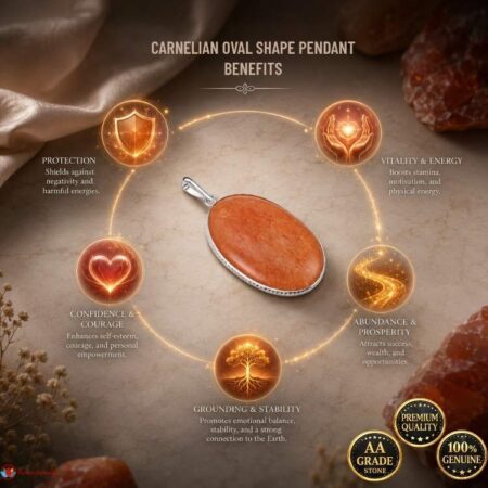 Carnelian Oval Shape Pendant