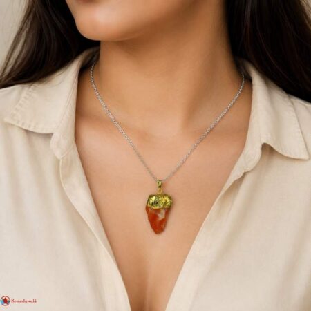 Carnelian Raw Stone Pendant
