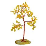 Citrine Tree 100 Beads Slice Stone Base