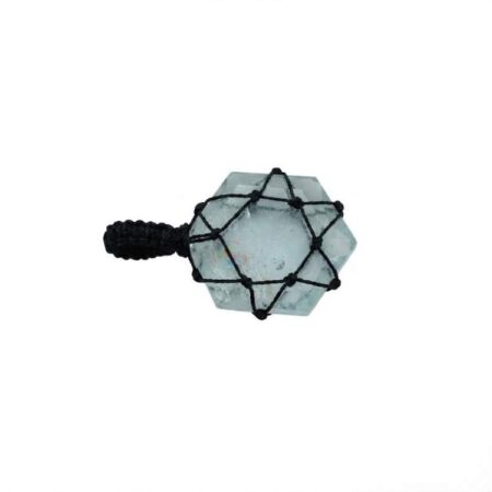 Clear Quartz Thread Cage Wrapped Pendant