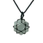 Clear Quartz Thread Cage Wrapped Pendant
