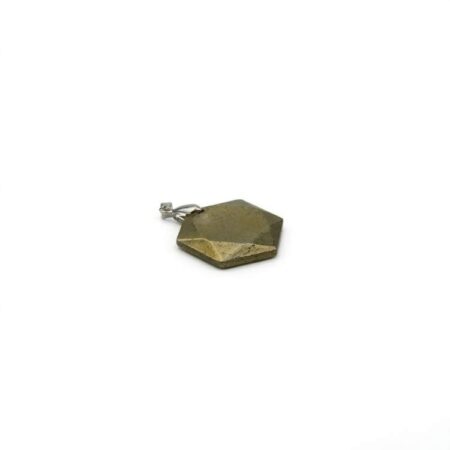 Golden Pyrite David Star Shape Pendant
