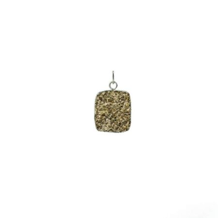 Golden Pyrite Raw Stone Flat Pendant