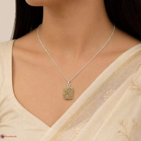 Golden Pyrite Raw Stone Flat Pendant