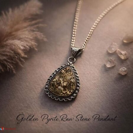 Golden Pyrite Raw Stone Pendant