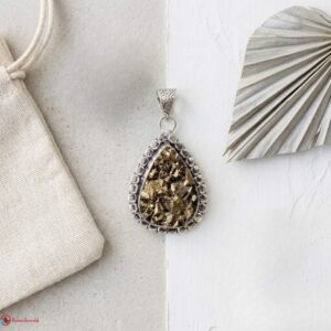 Golden Pyrite Raw Stone Pendant