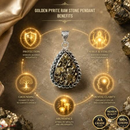 Golden Pyrite Raw Stone Pendant