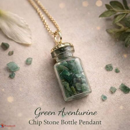 Green Aventurine Chip Stone Bottle Pendant
