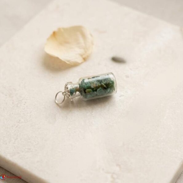 Green Aventurine Chip Stone Bottle Pendant