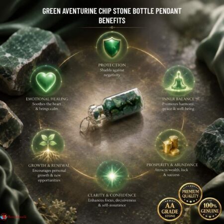 Green Aventurine Chip Stone Bottle Pendant