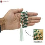 Green jade clear quartzGreen Jade Sphatik Mala With Certificate 6mm Beads Jap Mala