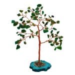 Green Jade Tree 100 Beads Chips Stone Slice Base