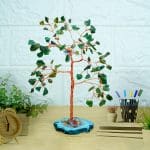 Green Jade Tree 100 Beads Chips Stone Slice Base