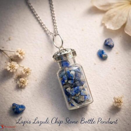 Lapis Lazuli Chip Stone Bottle Pendant