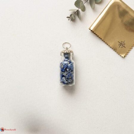 Lapis Lazuli Chip Stone Bottle Pendant