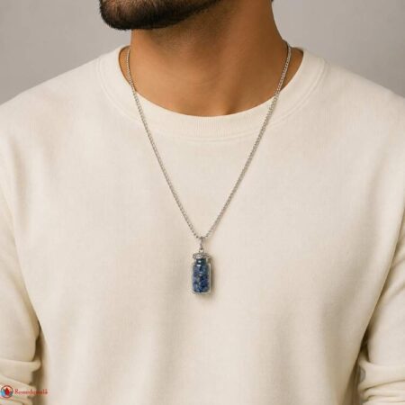 Lapis Lazuli Chip Stone Bottle Pendant