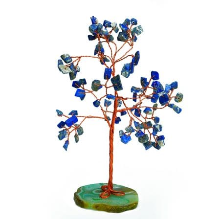 Lapis Lazuli Tree 100 Beads Slice Stone Base