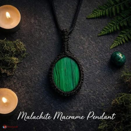 Malachite Macrame Pendant