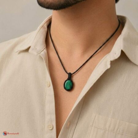 Malachite Macrame Pendant