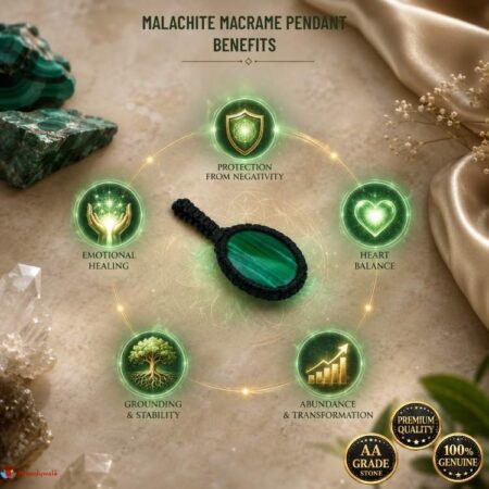 Malachite Macrame Pendant