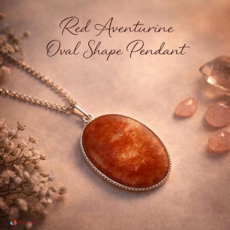 Red Aventurine Oval Shape Pendant
