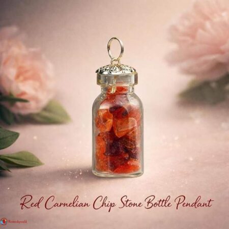 Red Carnelian Chip Stone Bottle Pendant