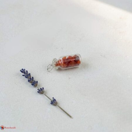 Red Carnelian Chip Stone Bottle Pendant