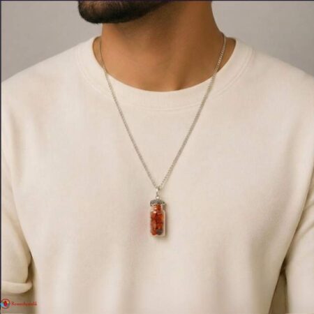 Red Carnelian Chip Stone Bottle Pendant