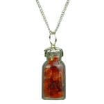 Red Carnelian Chip Stone Bottle Pendant