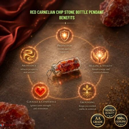 Red Carnelian Chip Stone Bottle Pendant