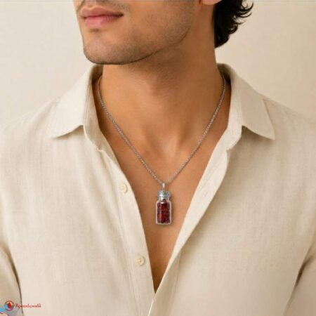 Red Jasper Chip Stone Bottle Pendant