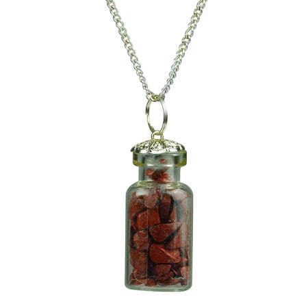 Red Jasper Chip Stone Bottle Pendant