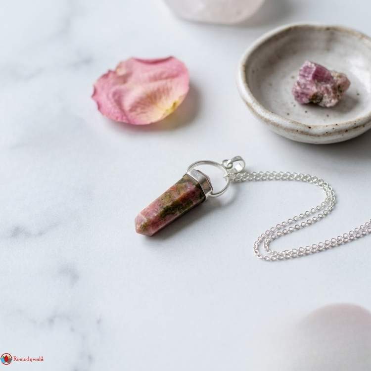 Rhodonite Double Terminated Pendant