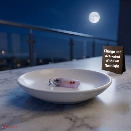 Rose Quartz 7 Chakra Ball Pencil Pendant