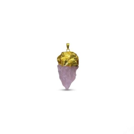 Rose Quartz Big Raw Stone Pendant