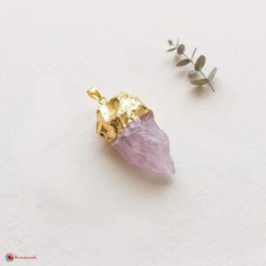 Rose Quartz Big Raw Stone Pendant