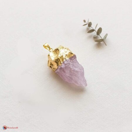 Rose Quartz Big Raw Stone Pendant