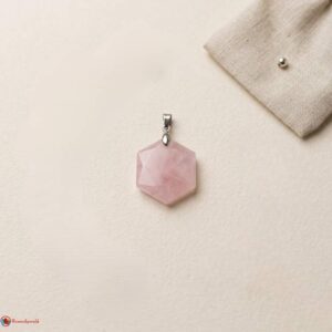 Rose Quartz David Star Shape Pendant