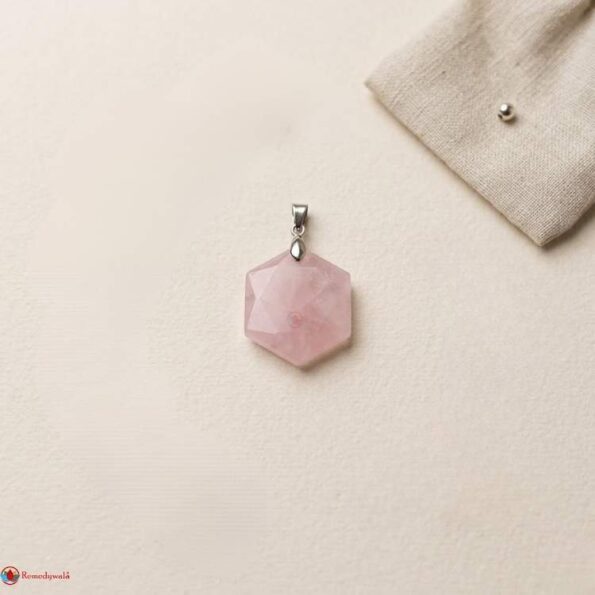 Rose Quartz David Star Shape Pendant