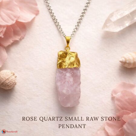 Rose Quartz Small Raw Stone Pendant