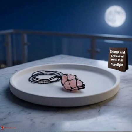 Rose Quartz Thread Cage Raw Stone Pendant