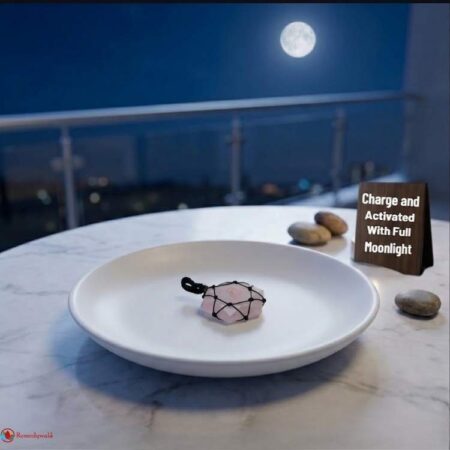 Rose Quartz Thread Cage Wrapped Pendant