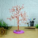 Rose Quartz Tree 100 Beads Chips Stone Slice Base