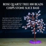 Rose Quartz Tree 100 Beads Chips Stone Slice Base