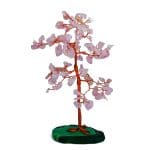 Rose Quartz Tree 100 Beads Slice Stone Base