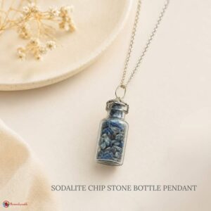 Sodalite Chip Stone Bottle Pendant